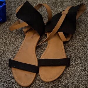 Stylish Black and Tan Women's Sandals
